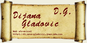 Dijana Gladović vizit kartica